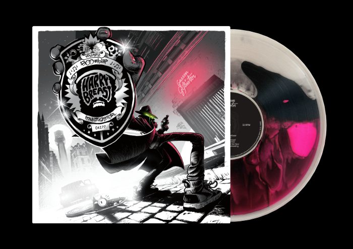 Home gassengeflüsster vinyl mockup