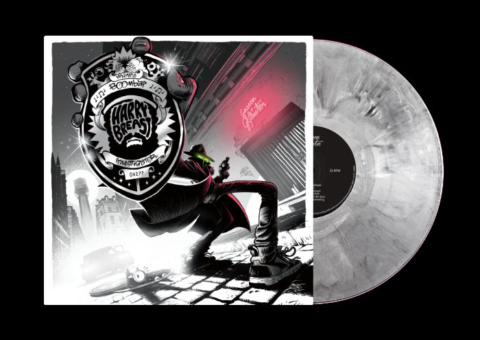 Home gassengeflüsster vinyl mockup